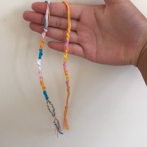 Homemade friendship bracelets